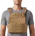 Tactical Weighted Vest for Men & Women Adjustable Strength and Endurance Workout Vest with MOLLE Panel Padded Shoulder Straps Breathable Mesh Quick Release Buckles for Running Rucking Training Fitness
