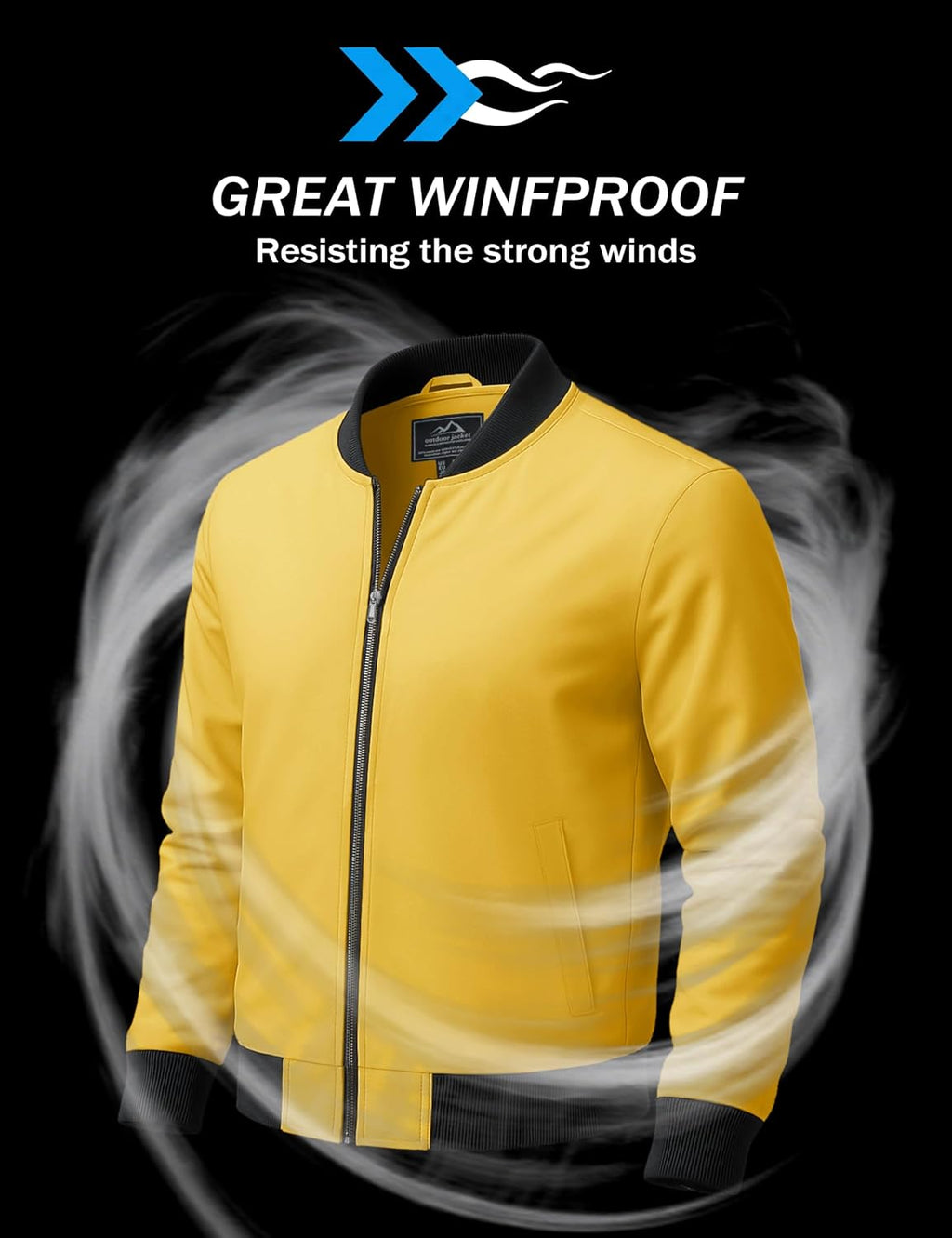 MAGCOMSEN Men's Bomber Jacket Lightweight Full Zip Windbreaker Jackets