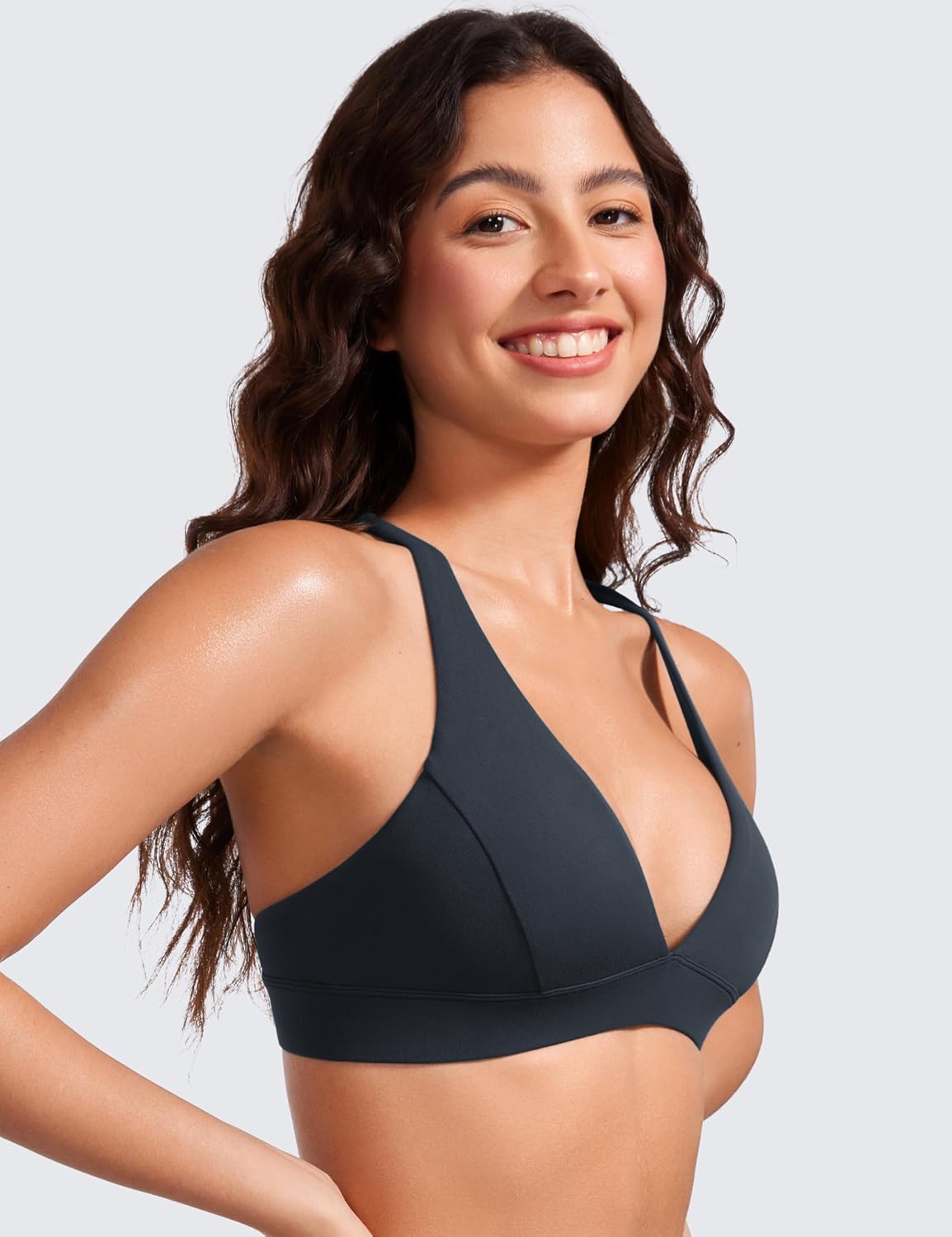 CRZ YOGA Butterluxe Deep V Neck Sports Bras