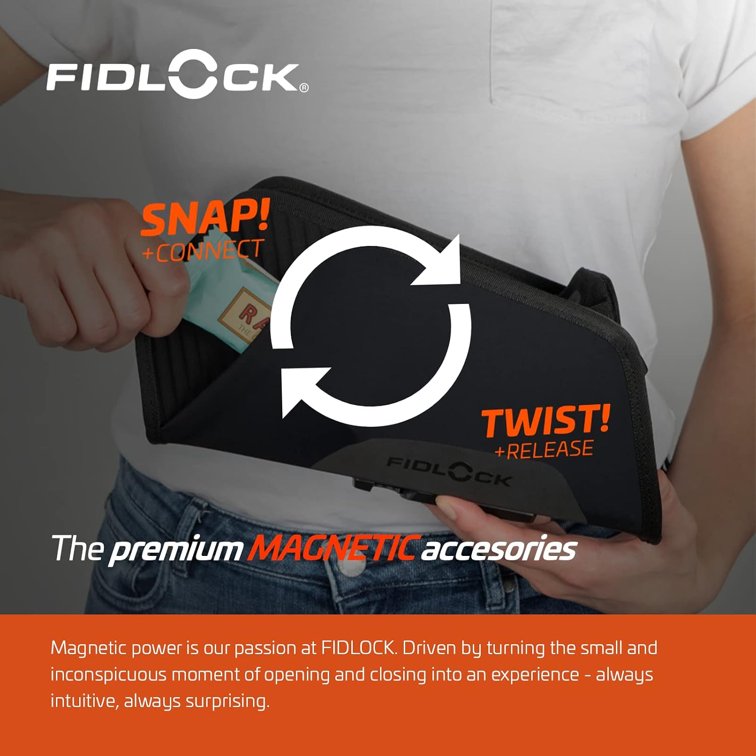 FIDLOCK Twist Essential Bag with Bike Base For Frame Triangle, Black, Large