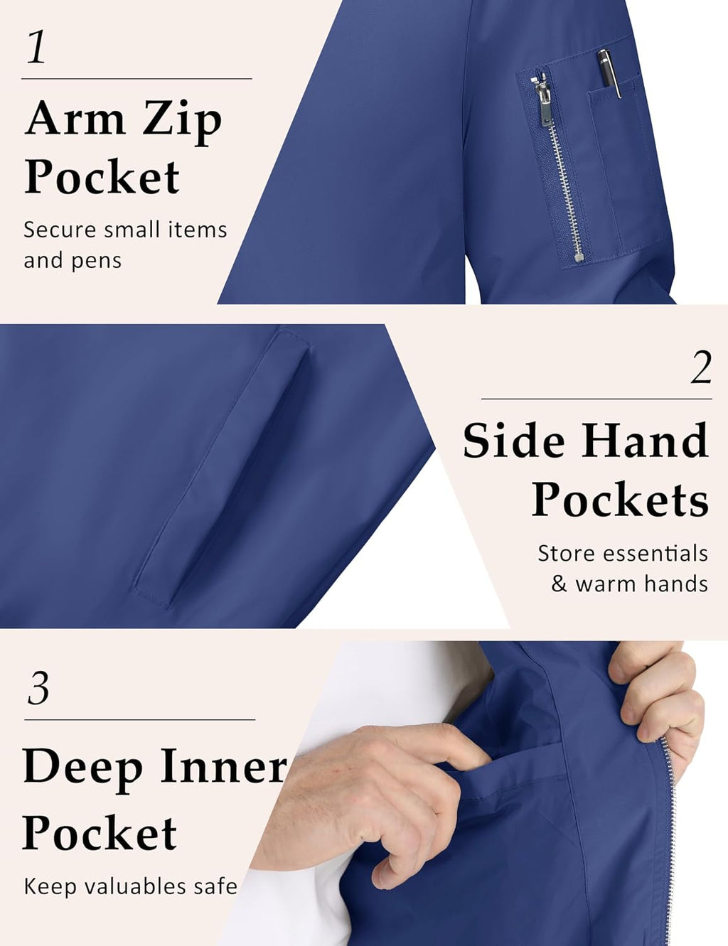 MAGCOMSEN Men's Bomber Jacket Lightweight Windbreaker Spring Fall Jacket