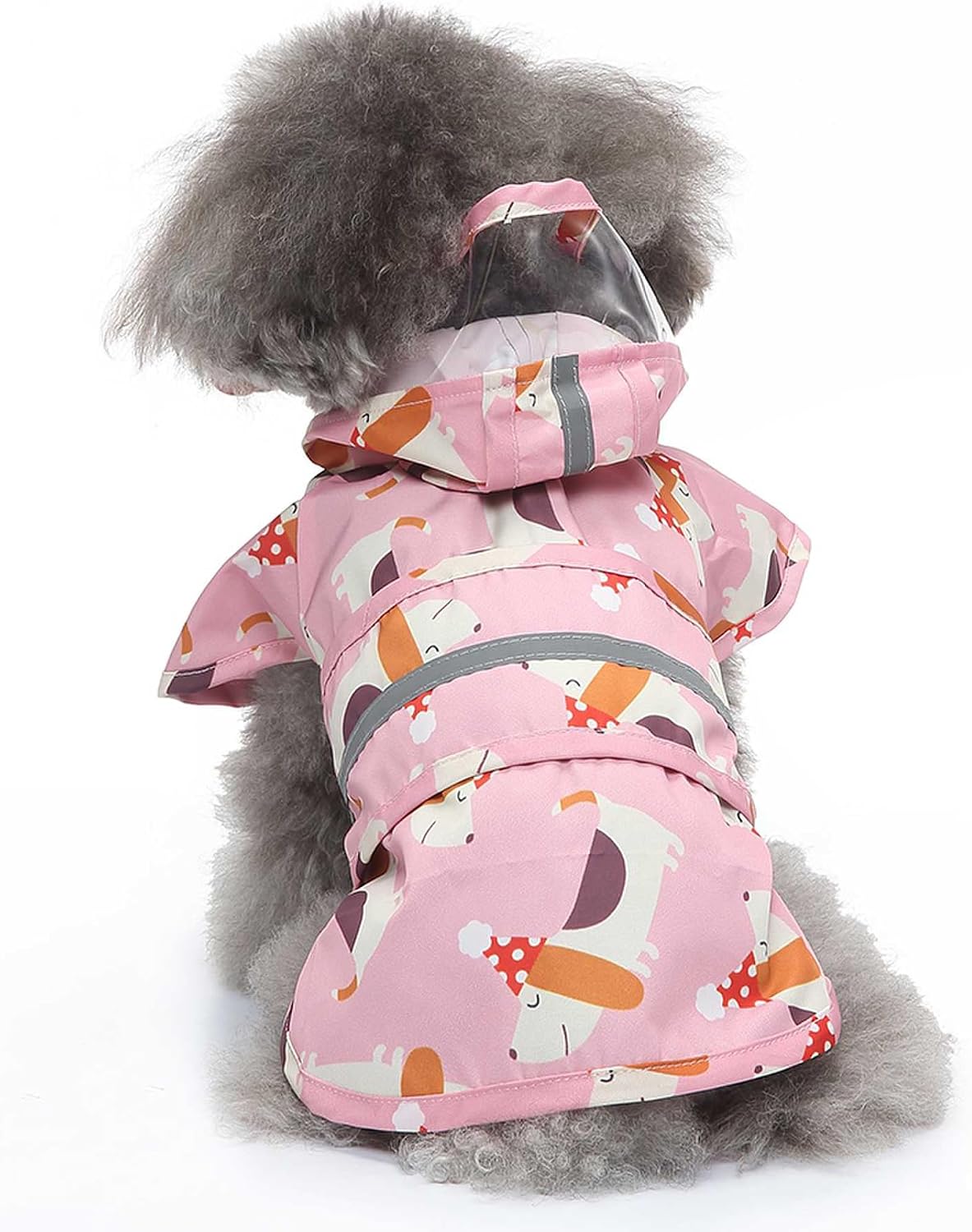 Dog Raincoat Hooded Reflective Waterproof Slicker Poncho