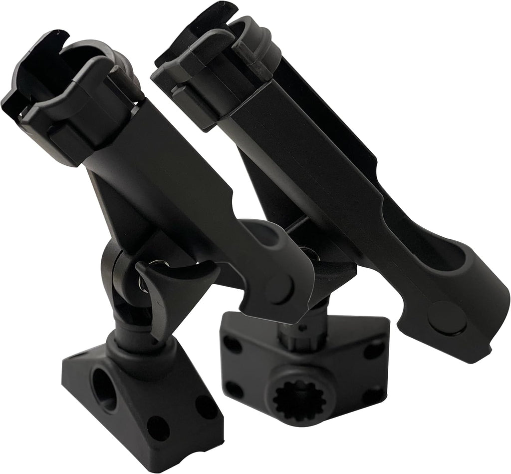 2 Pack Baitcaster/Spinning Rod Holder with Side Deck Mount