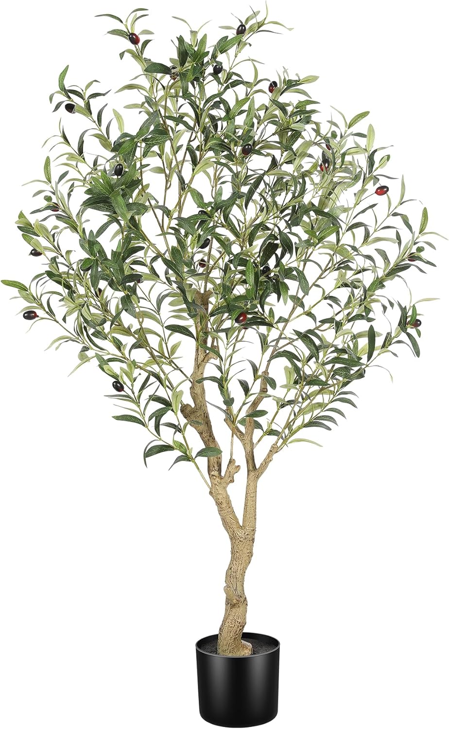 LYERSE Olive Tree 6ft with Large Olive Branches and Lifelike Fruits