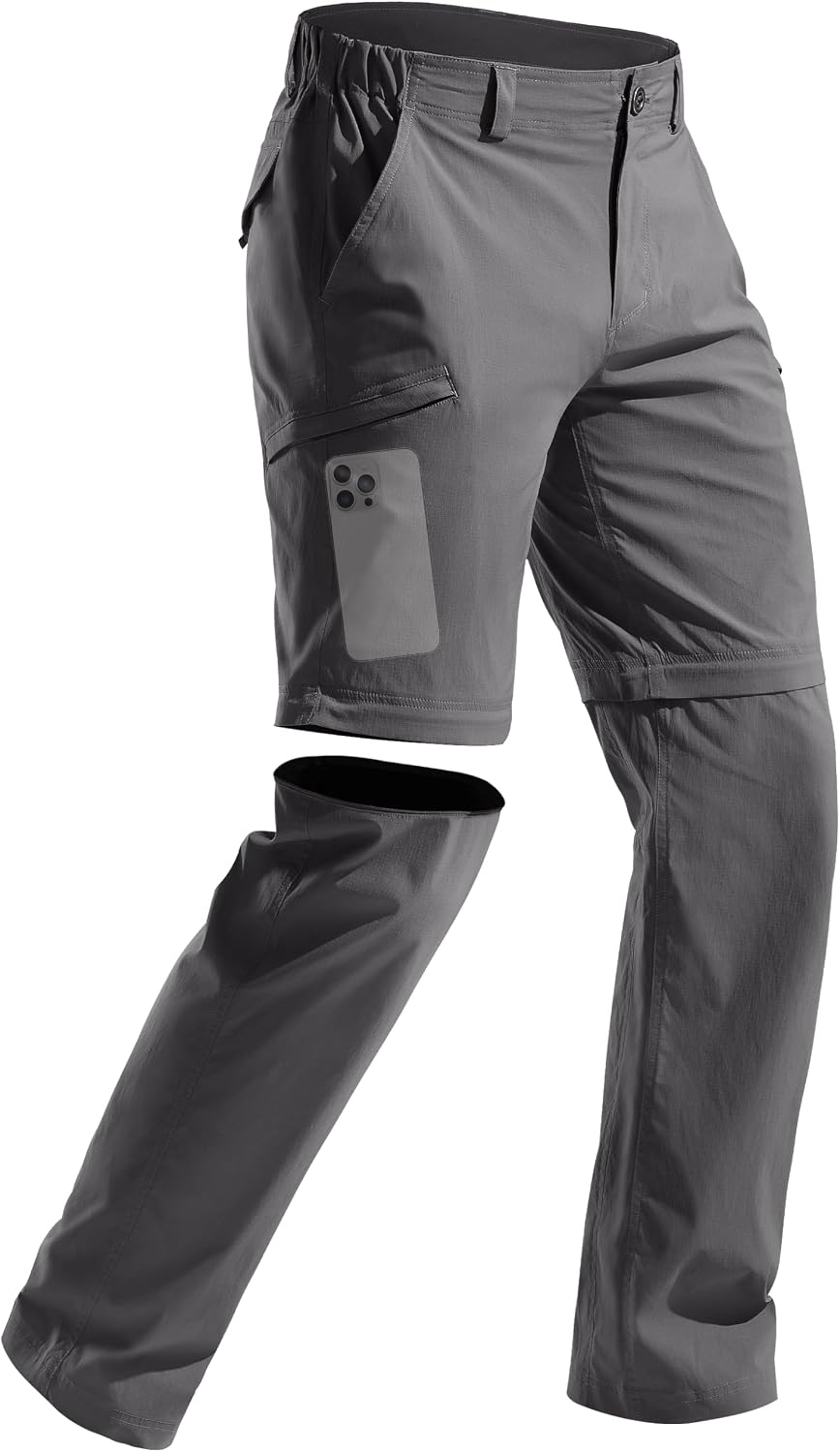 FREE SOLDIER Men's Convertible Hiking Pants Outdoor Lightweight