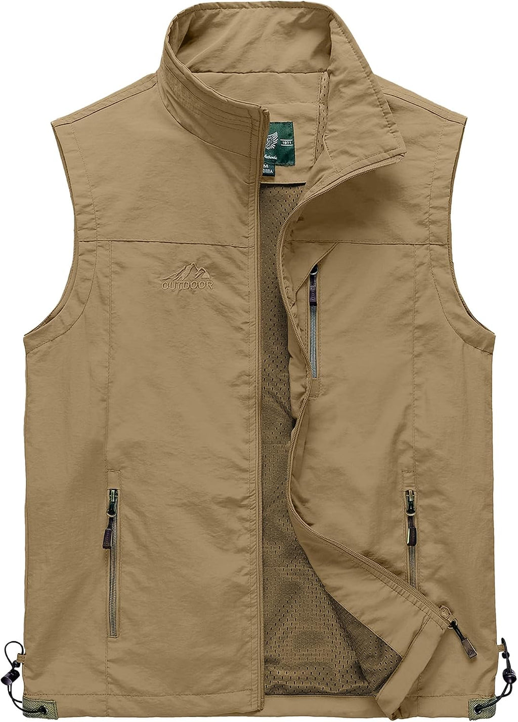 Hixiaohe Mens Lightweight Vest Outerwear Casual Summer Outdoor Travel Vest for Hiking Fishing Golf Photo Work with Pockets