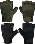 FIORETTO Fingerless Gloves for Men, Breathable Grip Palm Gloves for Motorcycle Riding, Driving, Cycling, Exercise, Workout, Climbing, Hiking and Outdoor Activities M210603