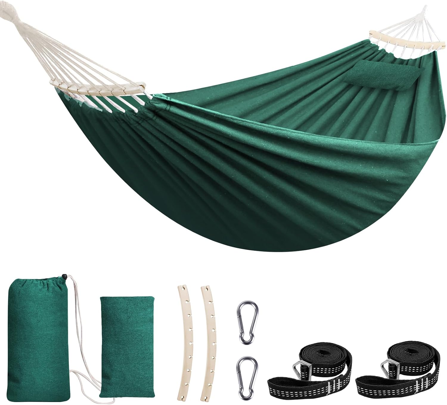 Chihee Cotton Hammock 8.9x4.9ft Holds Up to 660lbs Prevents Side-Tipping