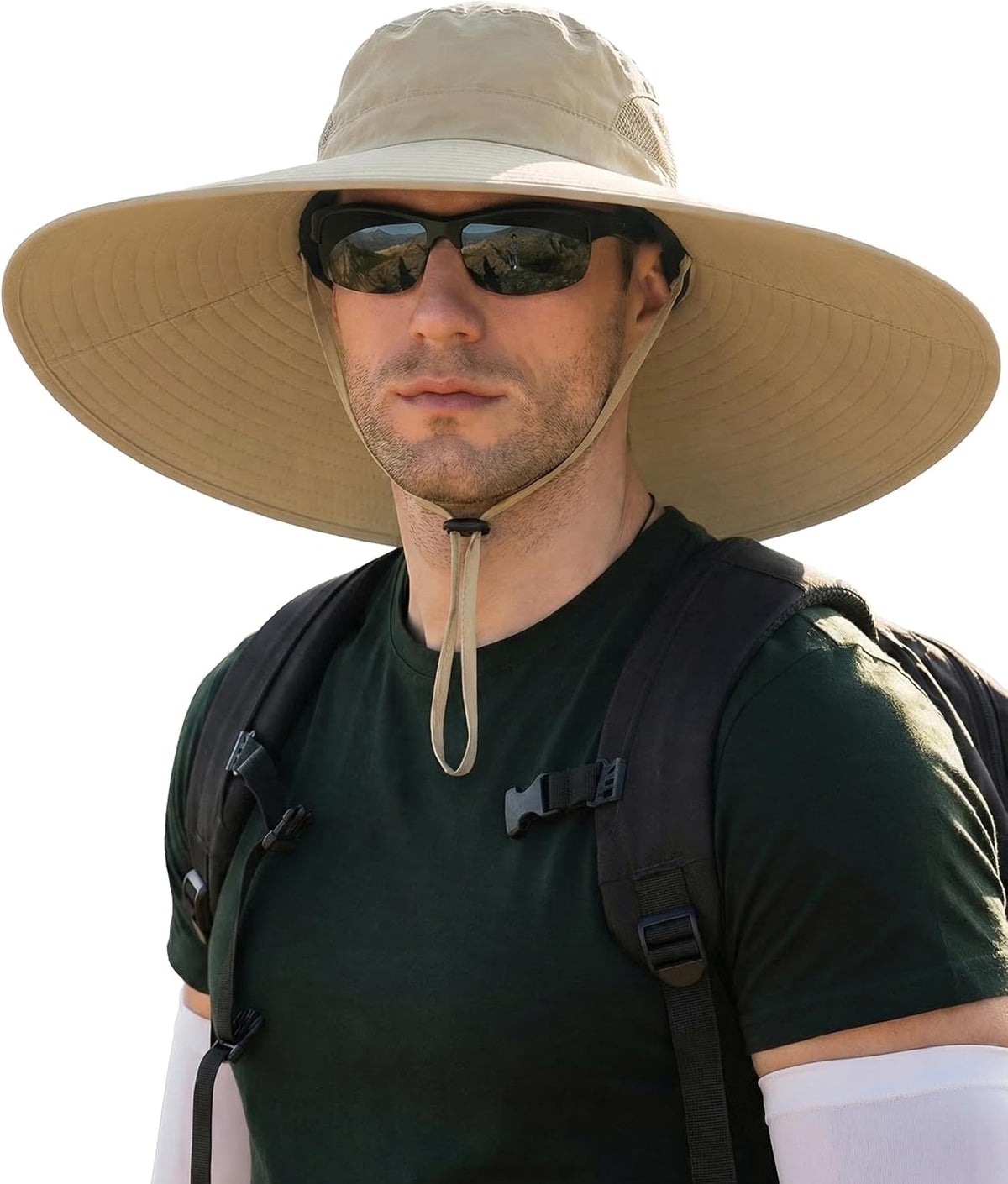 Mens Sun Hat Super Wide Brim Waterproof Breathable Bucket Hats for Men