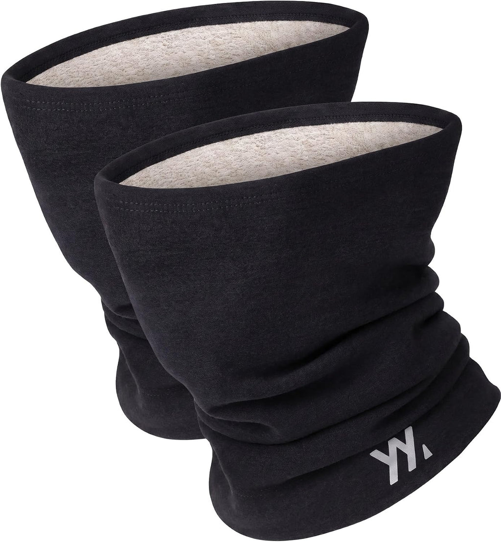 YANIKY Winter Neck Warmer, Wool Neck Gaiter Fleece Scarf, Windproof Face Cover Mask for Men Women