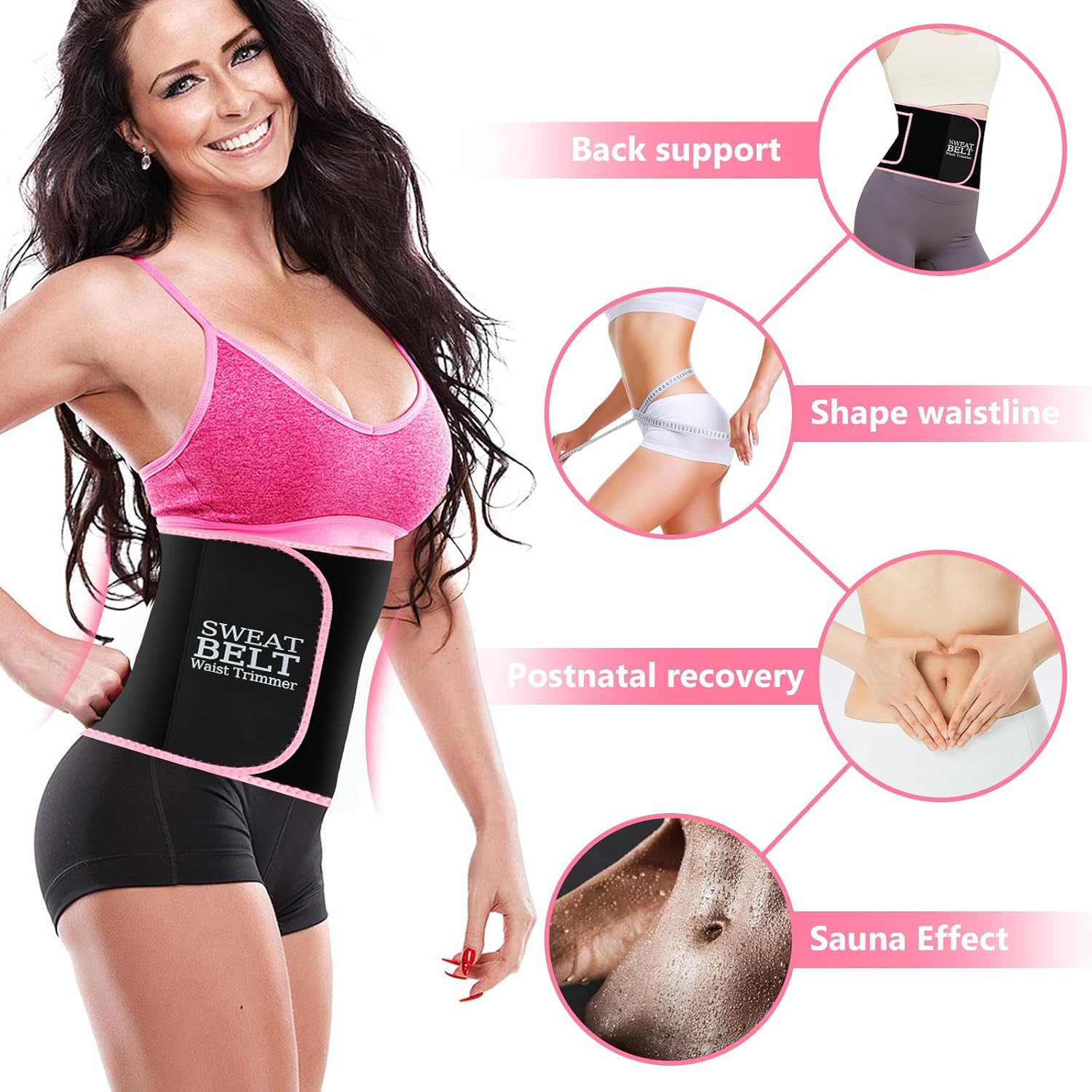 MORECOO Waist Trainer for Women Sweat Band Trimmer Exercise Belt