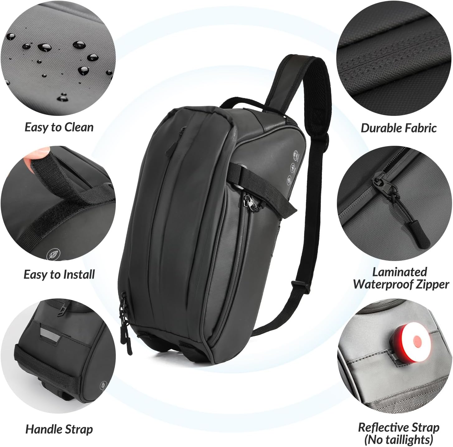 WOTOW Rear Bike Rack Bag, 8L Waterproof Bike Storage Saddle Bag for Bicycle