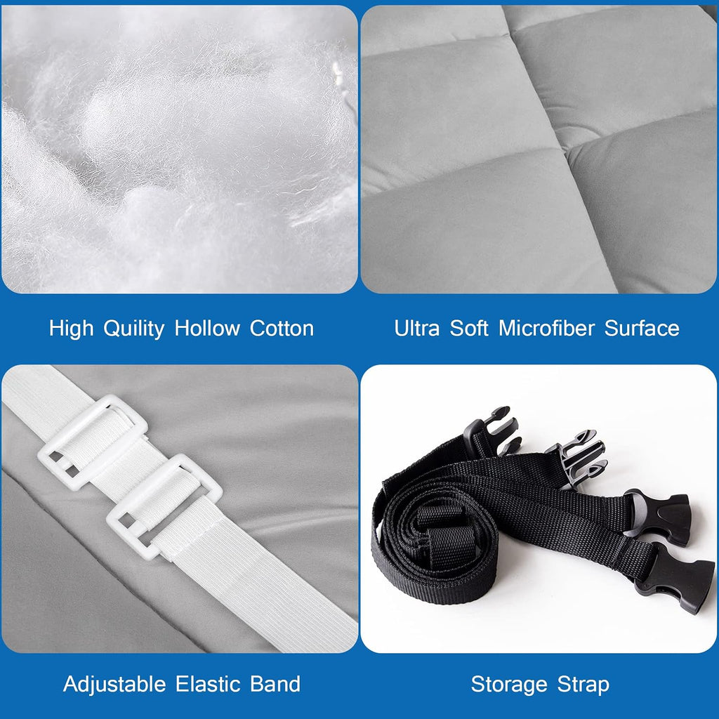Cot Mattress Pad 30" X 75" Quilted Cot Pads for Camping