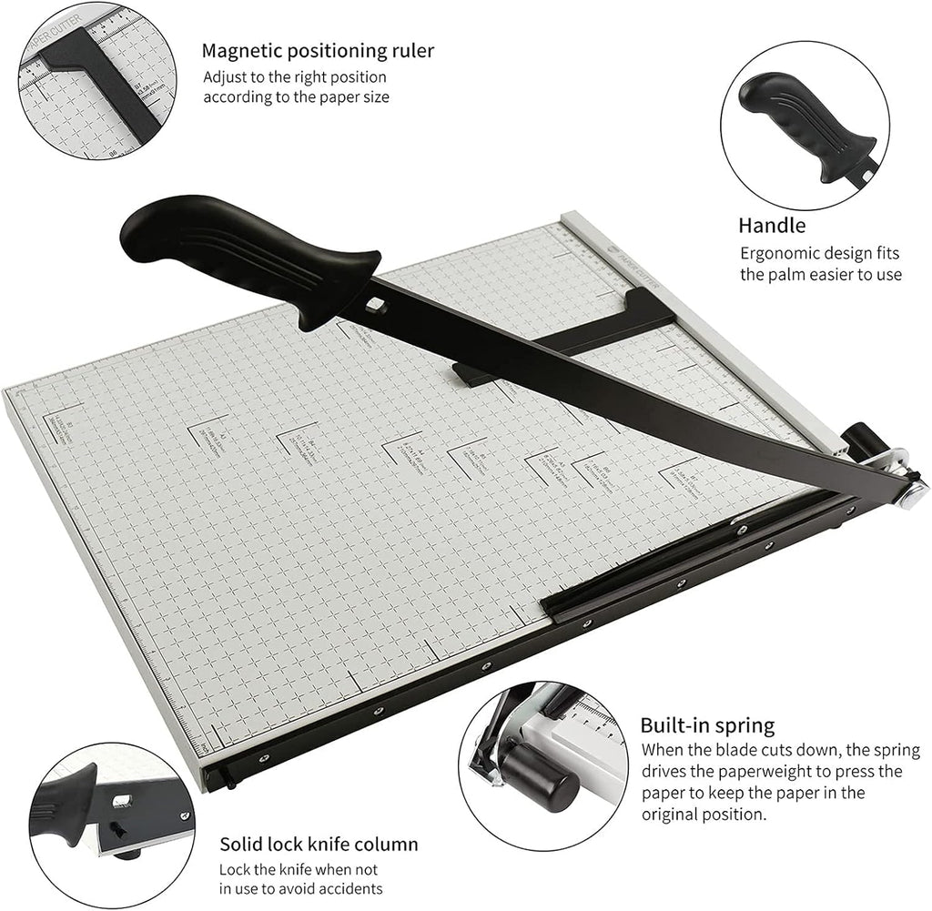 ZEQUAN B3 21" Heavy Duty Paper Trimmer, Safety Lock, Metal Base, 10-Sheet