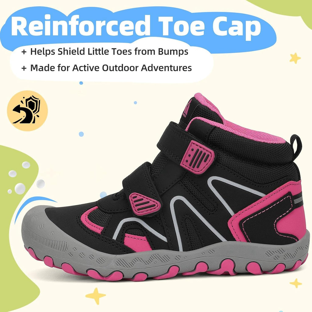Mishansha Kids Hiking Boots for Boys Girls Water-Resistant Non-Slip