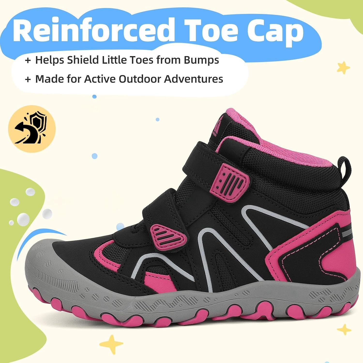 Mishansha Kids Hiking Boots for Boys Girls Water-Resistant Non-Slip