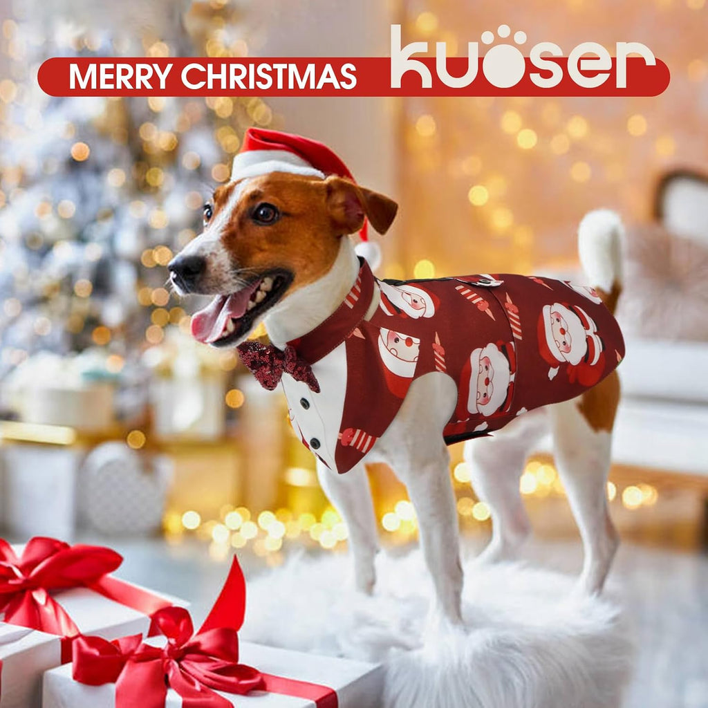 Kuoser Dog Tuxedo, Dog Suit and Bandana Set, Dogs Costume with D-Ring