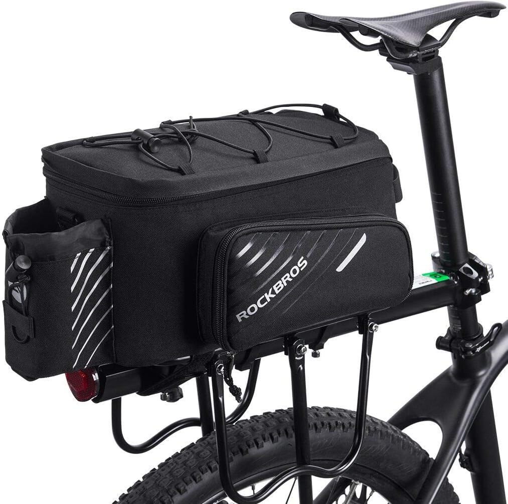 ROCKBROS 15L Bike Rear Rack Bag Pannier Trunk Bag with Rain Cover