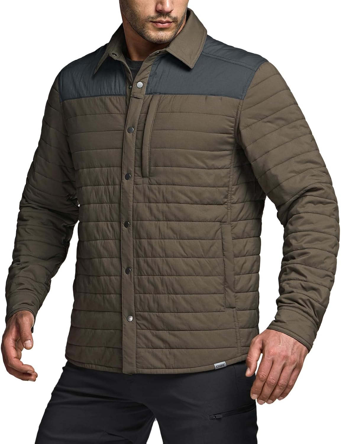 CQR Men's Lightweight Warm Insulated Jacket, Windproof Water Resistant Winter Active Coat for Hiking Work Outdoor Tactical
