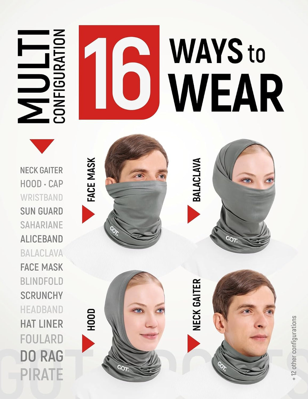 UPF 50+ Cooling Neck Gaiter - Fishing Face Mask Sun Protection Men Women