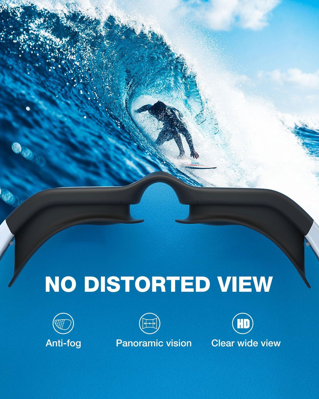 ZIONOR Swim Goggles, Upgraded G1 Polarized Swimming Goggles Anti-fog for Adult Men Women