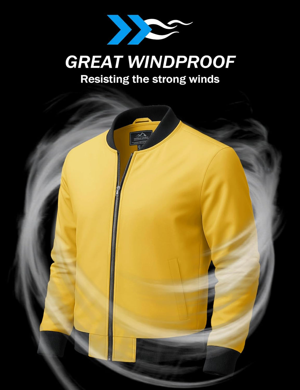 MAGCOMSEN Men's Bomber Jacket Lightweight Full Zip Windbreaker Jackets