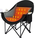Heated Camping Chair - Oversized Outdoor Folding Chair for Adults