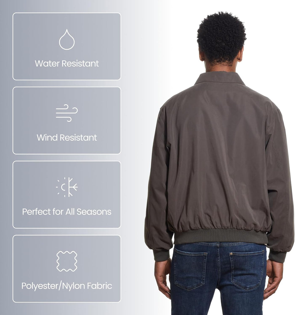 Weatherproof Men's Golf Jacket - Lightweight Windbreaker, Water-Resistant Microfiber Shell, Perfect for Golf & Casual Wear