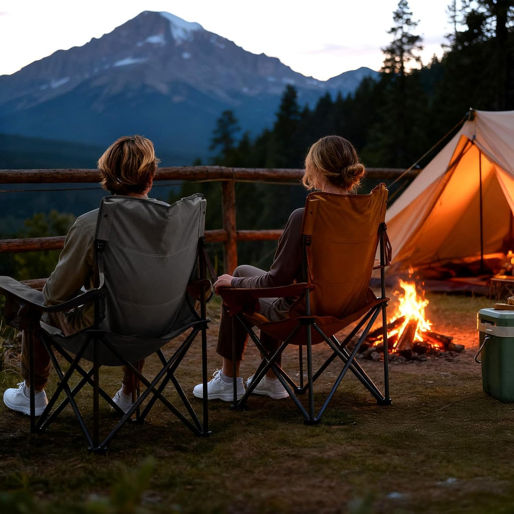 TIMBER RIDGE Oversized Folding Camping Chair for Adults
