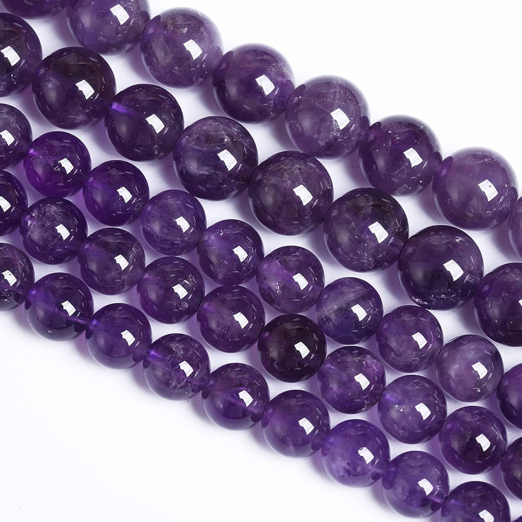 10MM 38PCS Natural Stone Purple Amethyst Crystal AAA Grade Quartz Beads for Jewelry Making DIY Bracelet