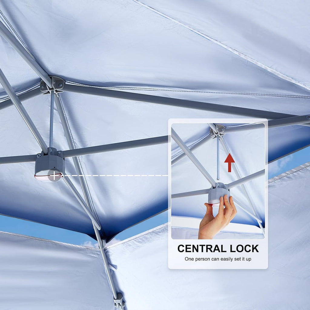 ABCCANOPY 13x13 Instant Pop Up Canopy Tent, Double Vented Top, White