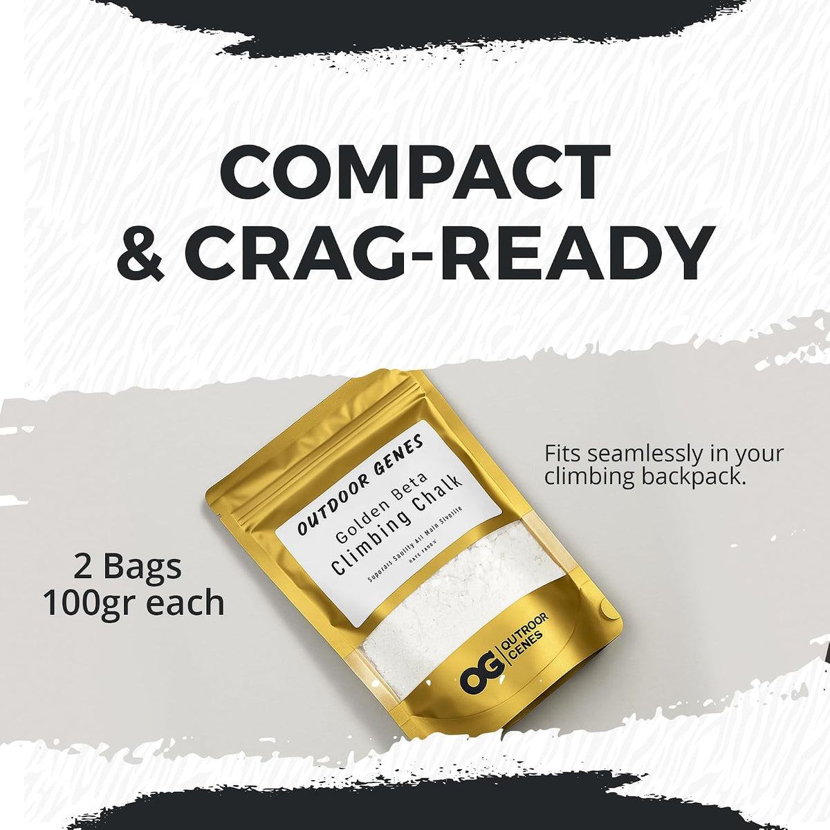 Rock Climbing Chalk Powder, 2-Pack 100 g Grip Chalk