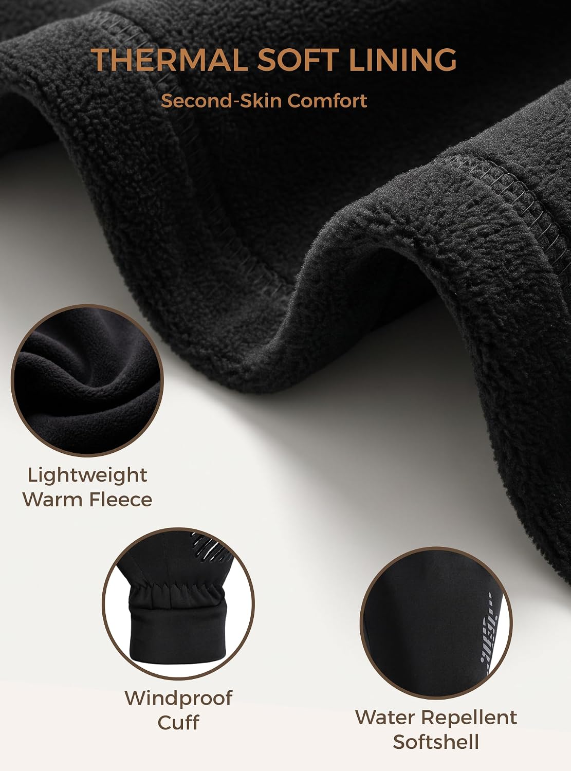 Winter Gloves Men Women: Soft Thermal Touch Screen Running Gloves