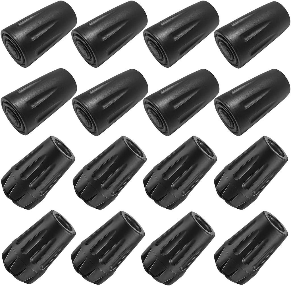 Trekking Pole Accessories Extra Thick and Wear Resisting Rubber Tips Snow Support Mud Support for Hiking Poles for All Common Trekking Poles, Hiking Sticks, Nordic Walking Poles with a Inner Diameter of 11mm/0.43"