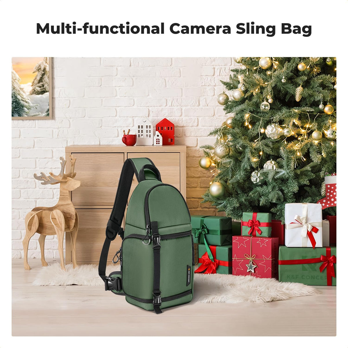 K&F CONCEPT Camera Sling Bag, Compact Crossbody Backpack, 10L