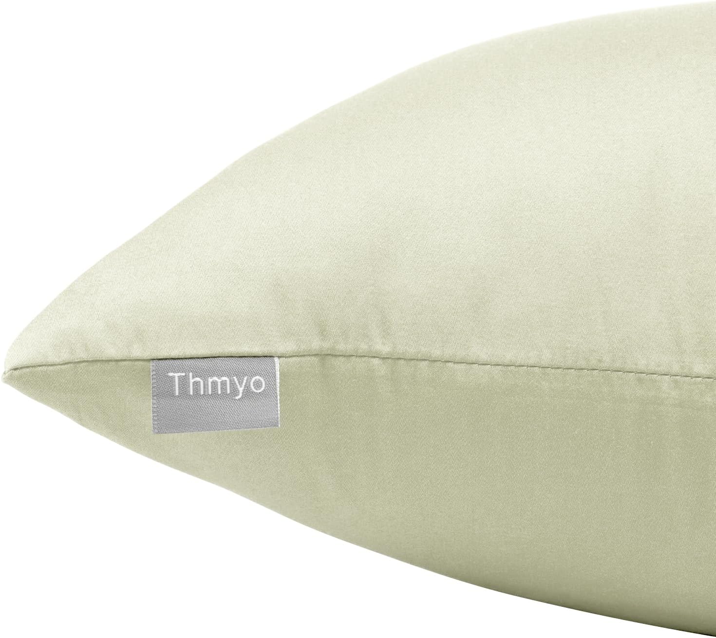 Thmyo 4-Pack 100% Cotton Comfortable Solid Decorative Throw Pillow Case Square Cushion Cover Pillowcase Sublimation Blank Pillow Covers DIY Throw Pillowcase for Sofa(18x18inch/45x45cm,Beige)