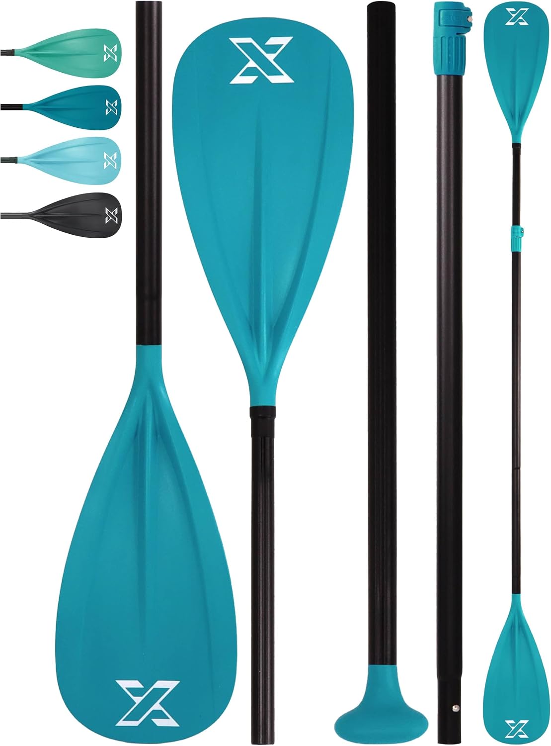 ZLX Paddle Board Paddle, 3 or 4 Piece Adjustable SUP Paddle, Detachable Floating Kayak Paddles, Lightweight Oar with Premium Durable Fiber Blade, for Paddleboard, Surfing, Water Sports Enjoyment