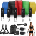 WHATAFIT Resistance Bands, 5 Level Exercise Bands with Handles for Workout