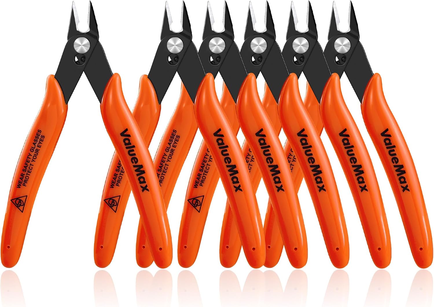 ValueMax 6-Pack 5-Inch Flush Cutters, Spring-Loaded Precision Side Cutters