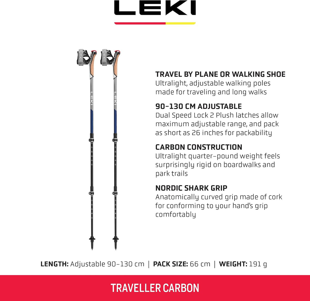 LEKI Traveller Carbon Trekking Poles