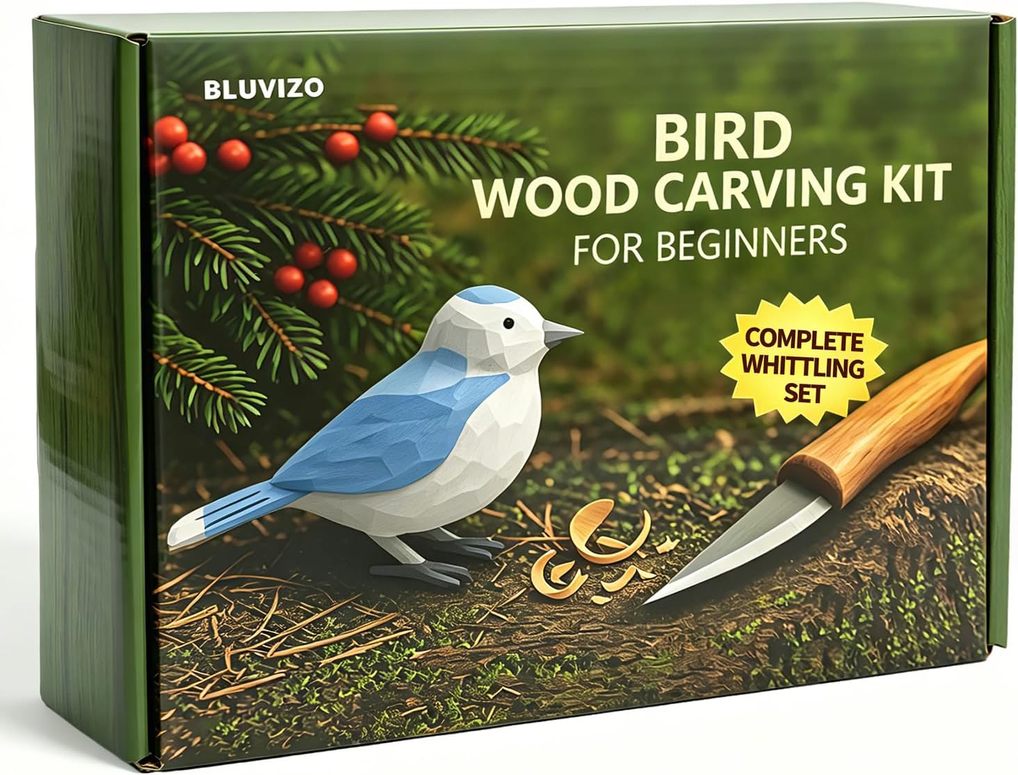 Wood Carving Kit Whittling Kit: Wood Carving Knife Tools with Leather Case
