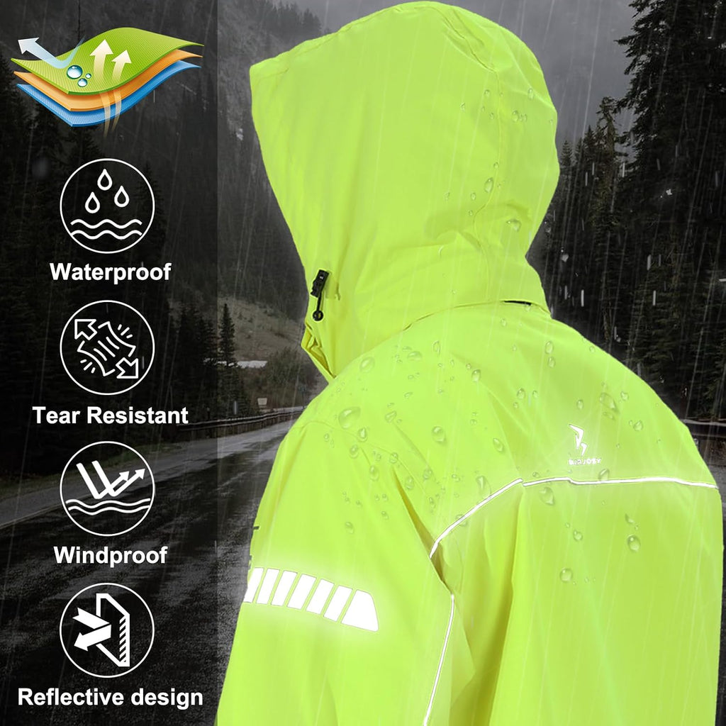 Rain Suit for Men Waterproof Packable Rain Jacket and Pants Set