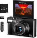 VJIANGER 4K Digital Camera, Vlogging Camera with 180° Flip Screen