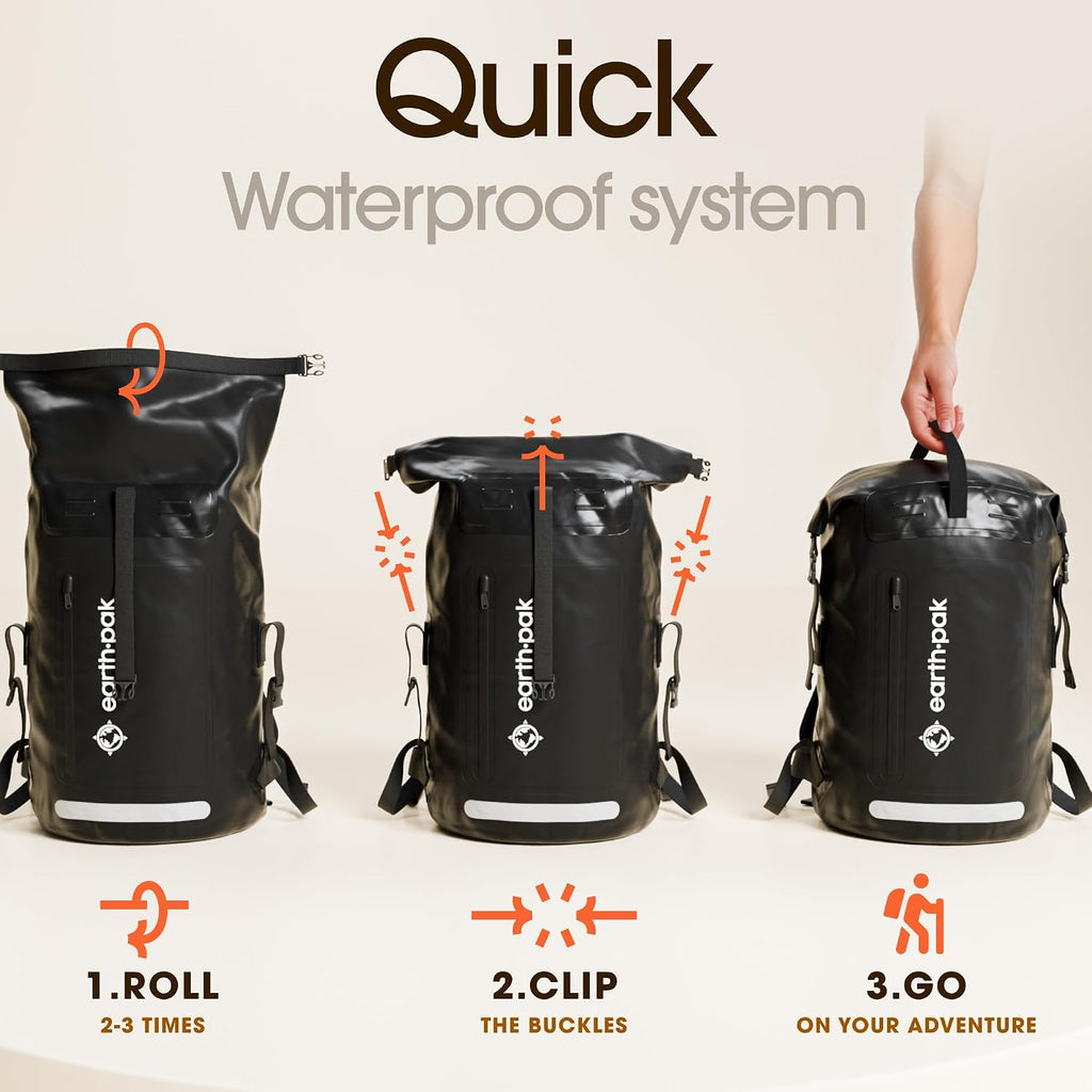 Waterproof Dry Bag Backpack 55L - Kayaking Boating Fishing Rafting Marine
