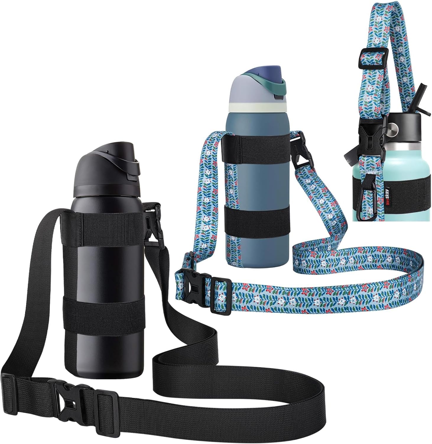 HEYSKAY Water Bottle Holder with Strap Adjustable Water Bottle Sling Strap
