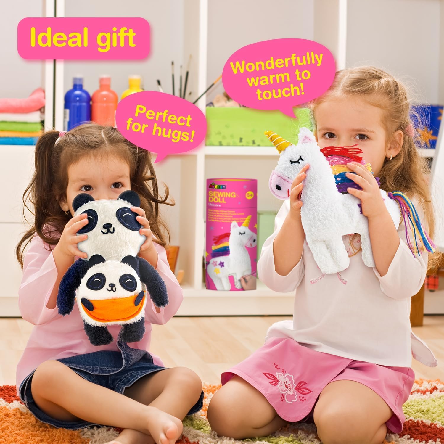 Avenir My First Sewing Kit for Kids 6-8, Unicorn Stuffed Animal Craft Set