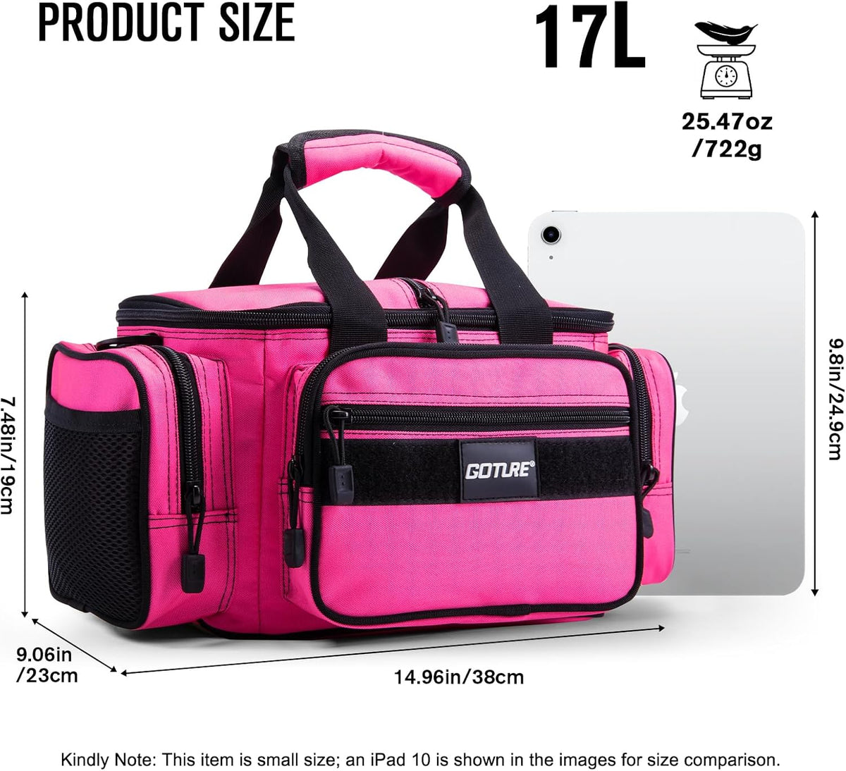 Goture Fishing Tackle Bag with 3 3600 Tackle Boxes, Gear Storage