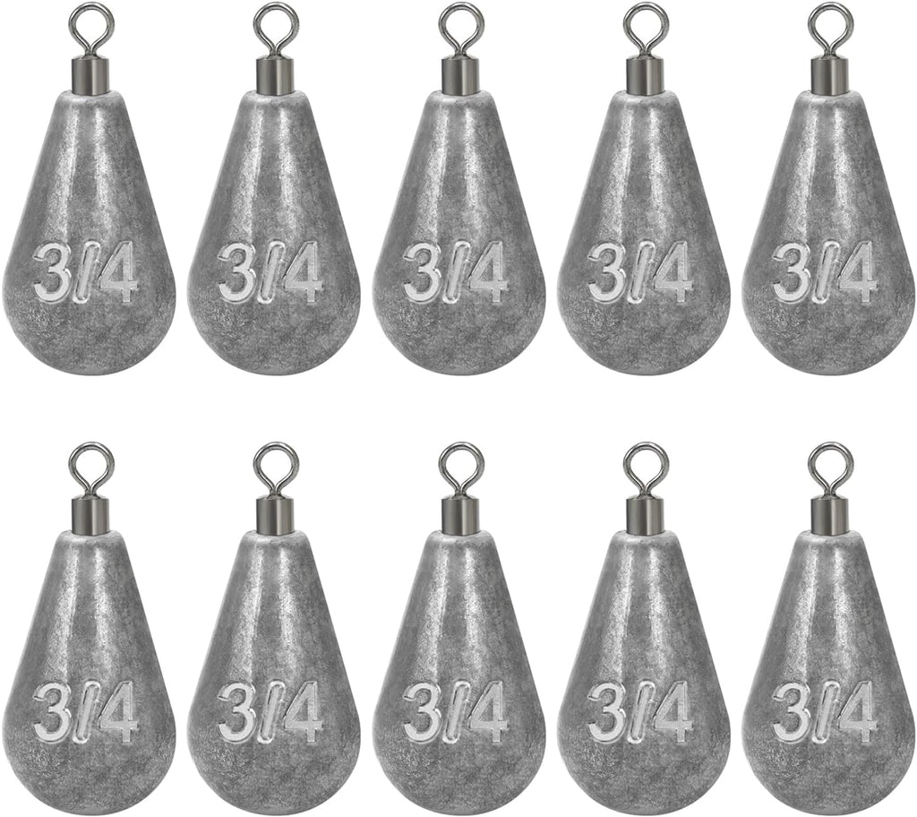BLUEWING Casting Swivel Bell Sinkers Fishing Weights 1/2oz-8oz Drop Shot Dipsey Lead Saltwater