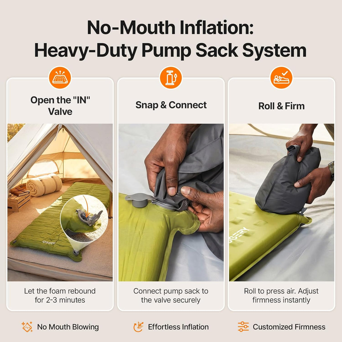 OGERY Foam Camping Mattress, Insulated Portable Sleeping Pad