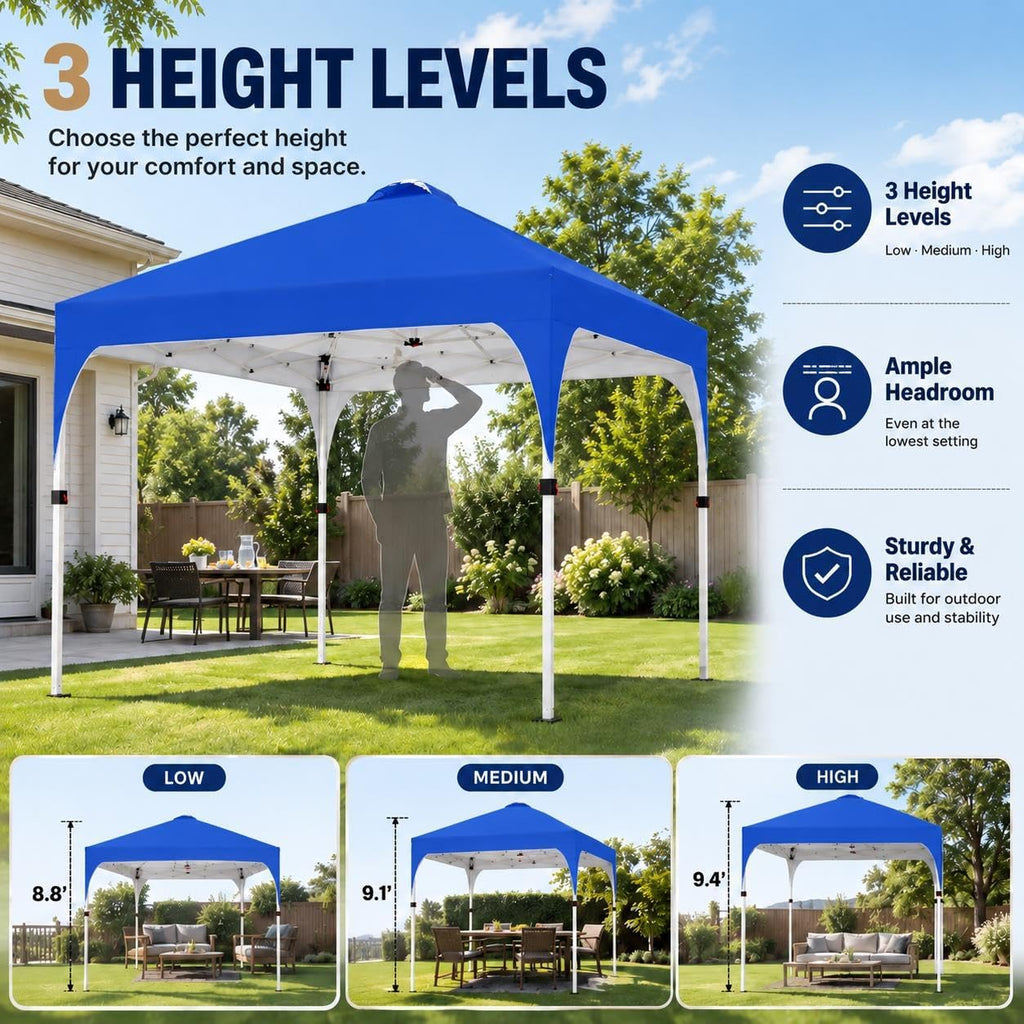 Yaheetech 10x10 Pop Up Canopy Tent for Outdoor Events, Blue